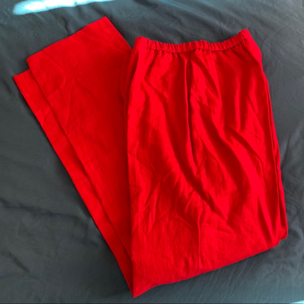 Style & Co. Vibrant Red Wine Color Straight-Leg Pants